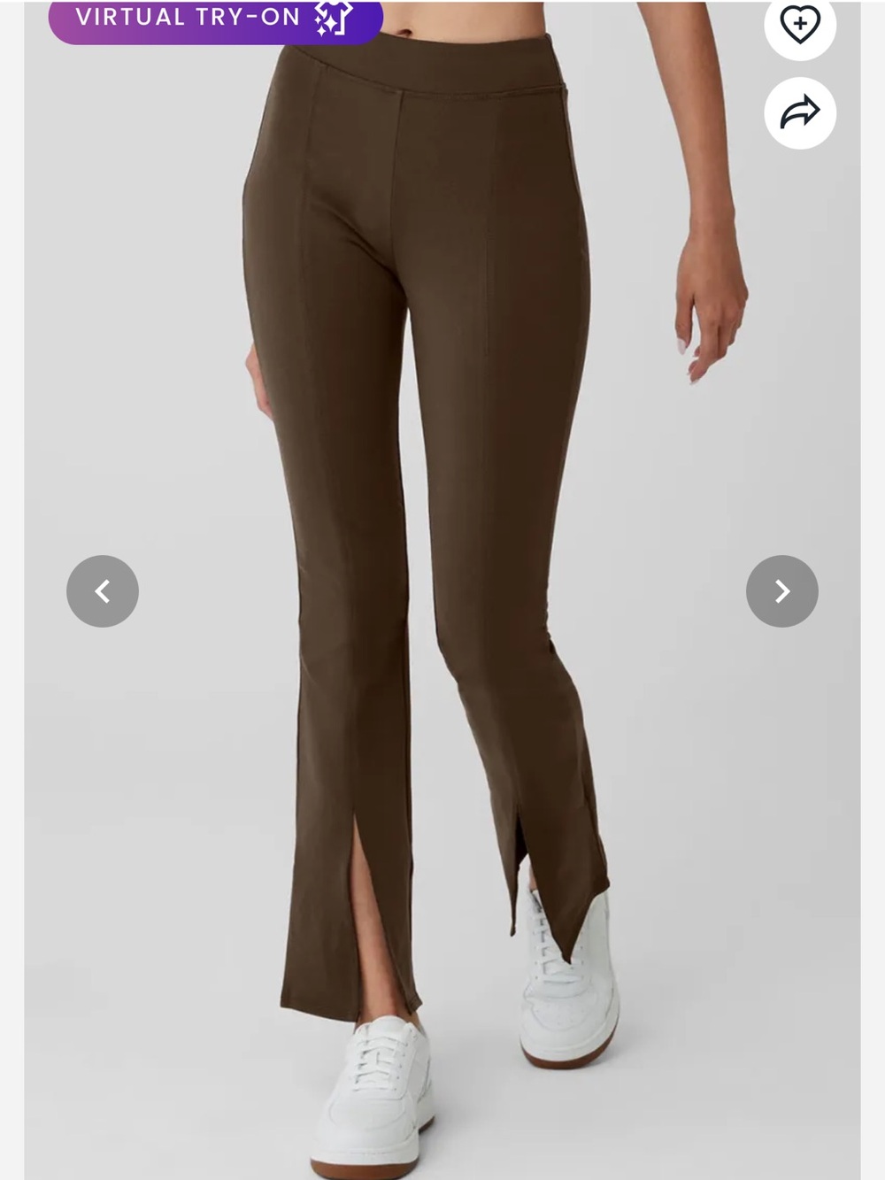 ALO YOGA Airbrush High-Waist 7/8 Flutter Legging - Espresso
